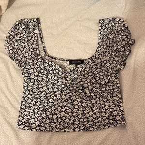 white flowered top (worn once)